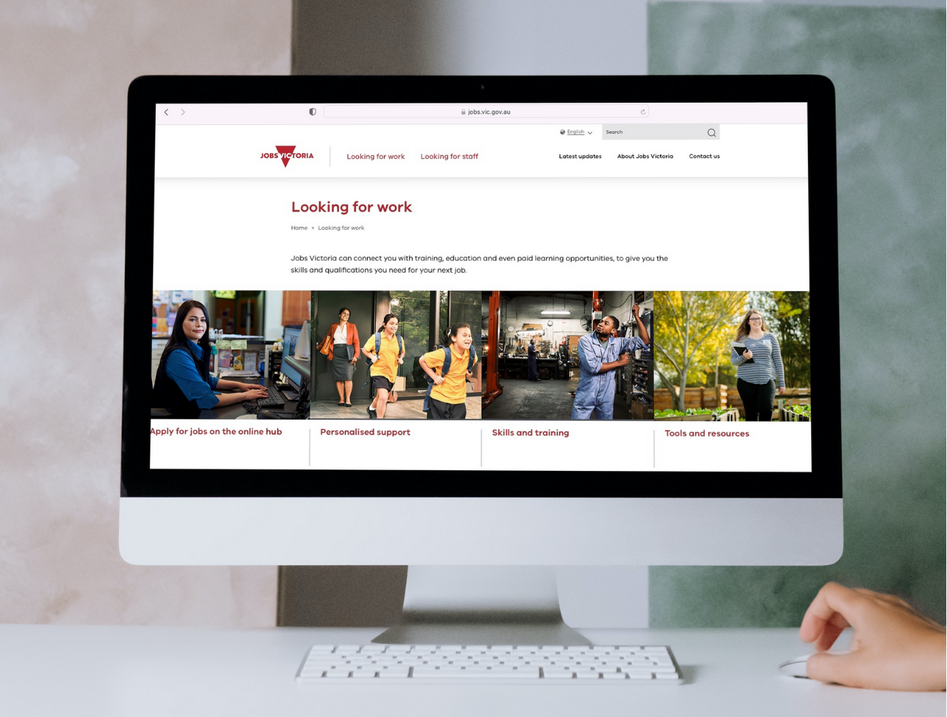 Jobs Victoria website