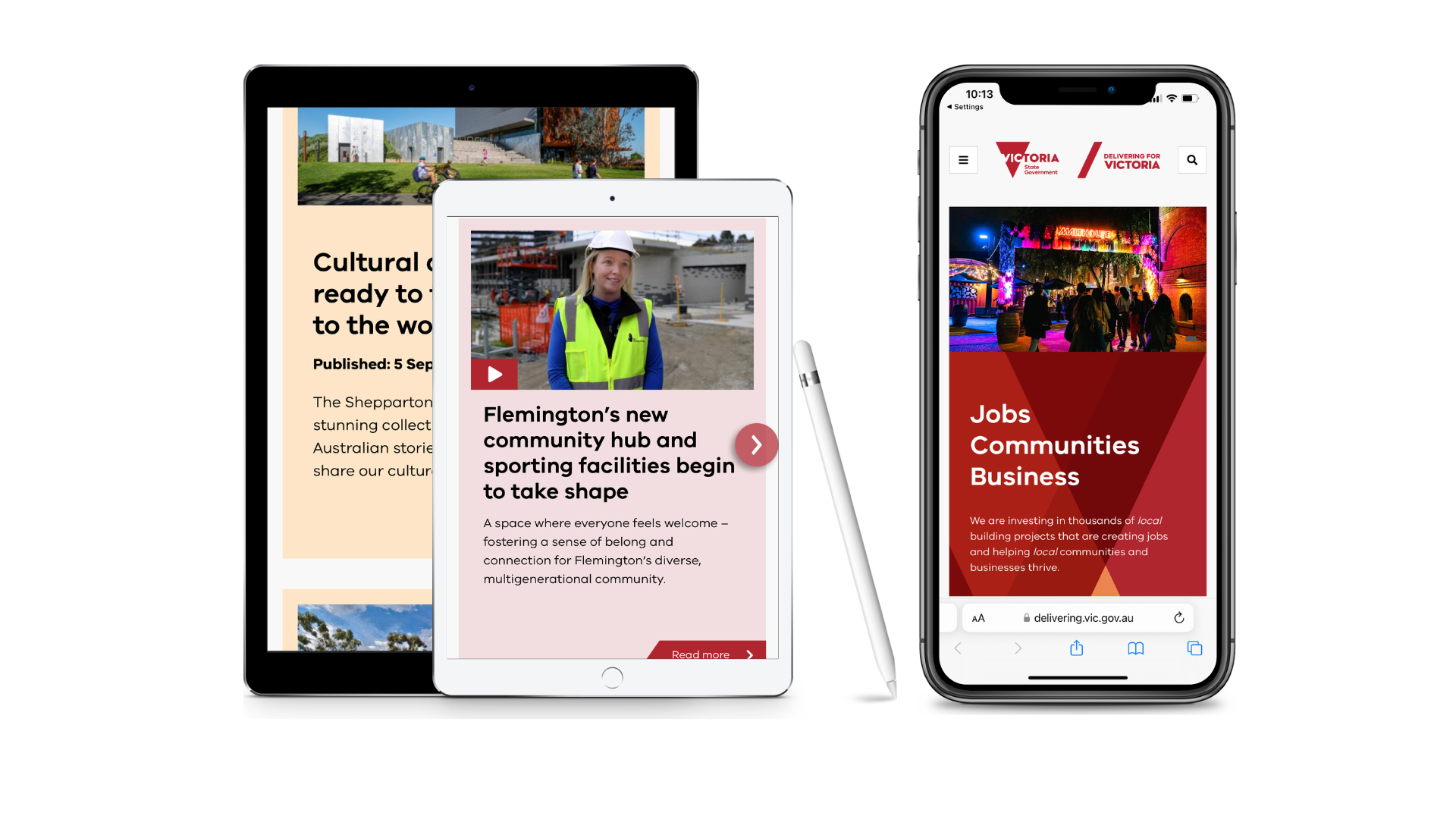 Delivering for Victoria website