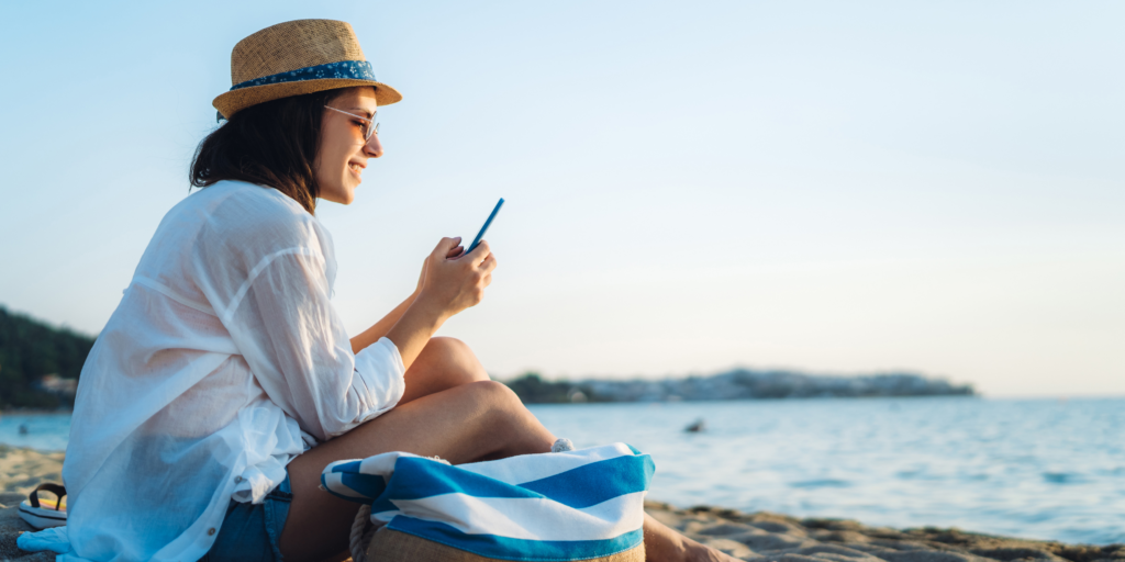 Young woman on a beach