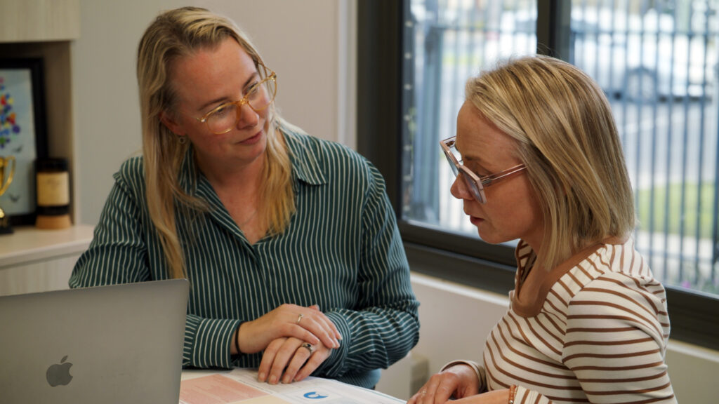 Dinjerra Primary School asst principal Catherine Robertson with prep teacher Nerissa