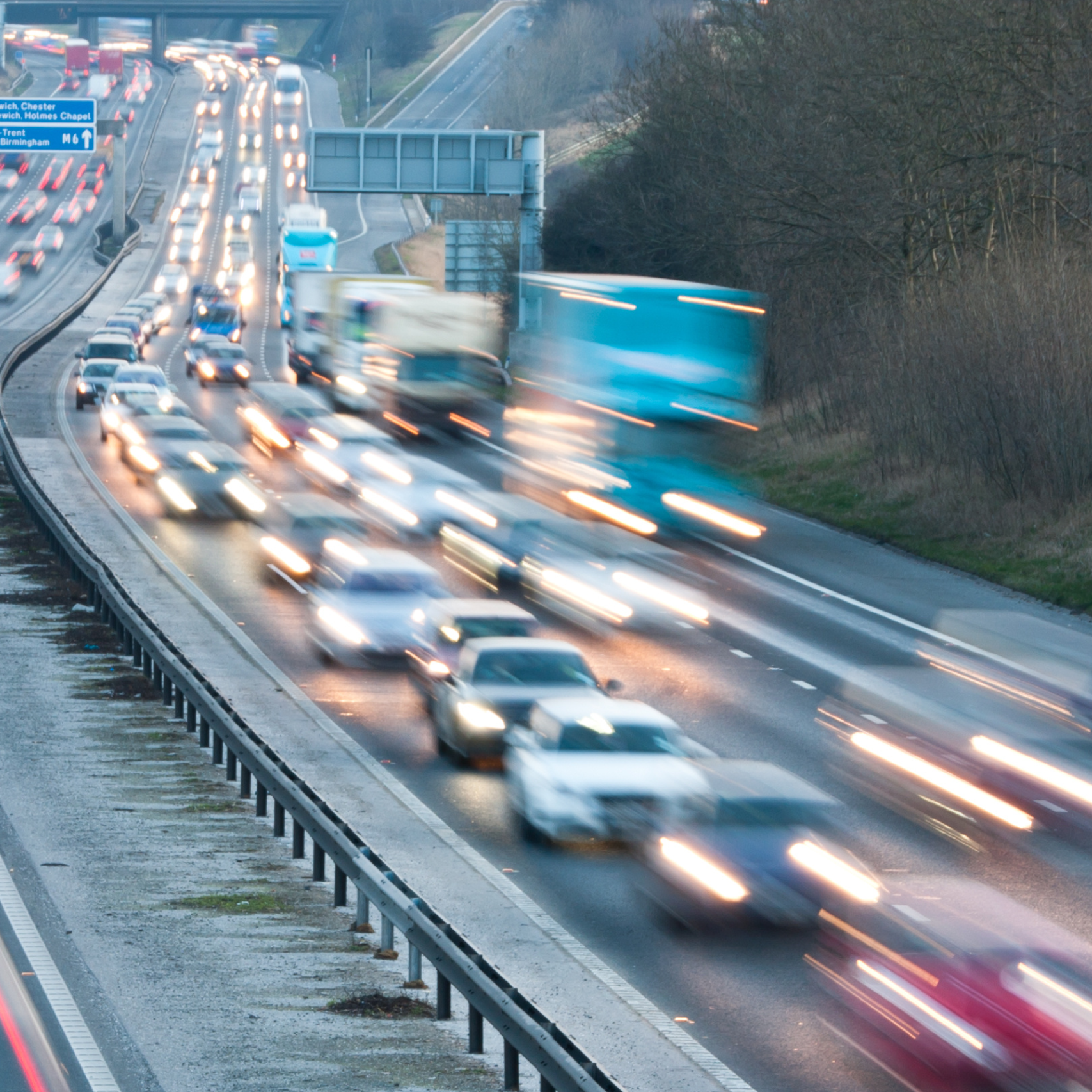Stock image of a busy freeway