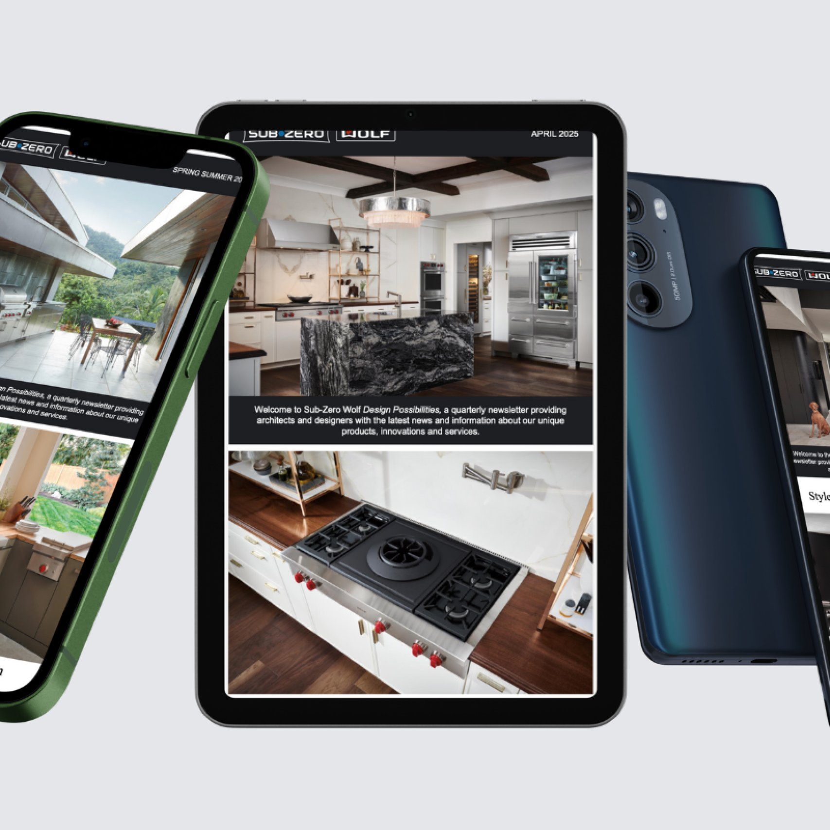 eNewsletter on phones and tablets