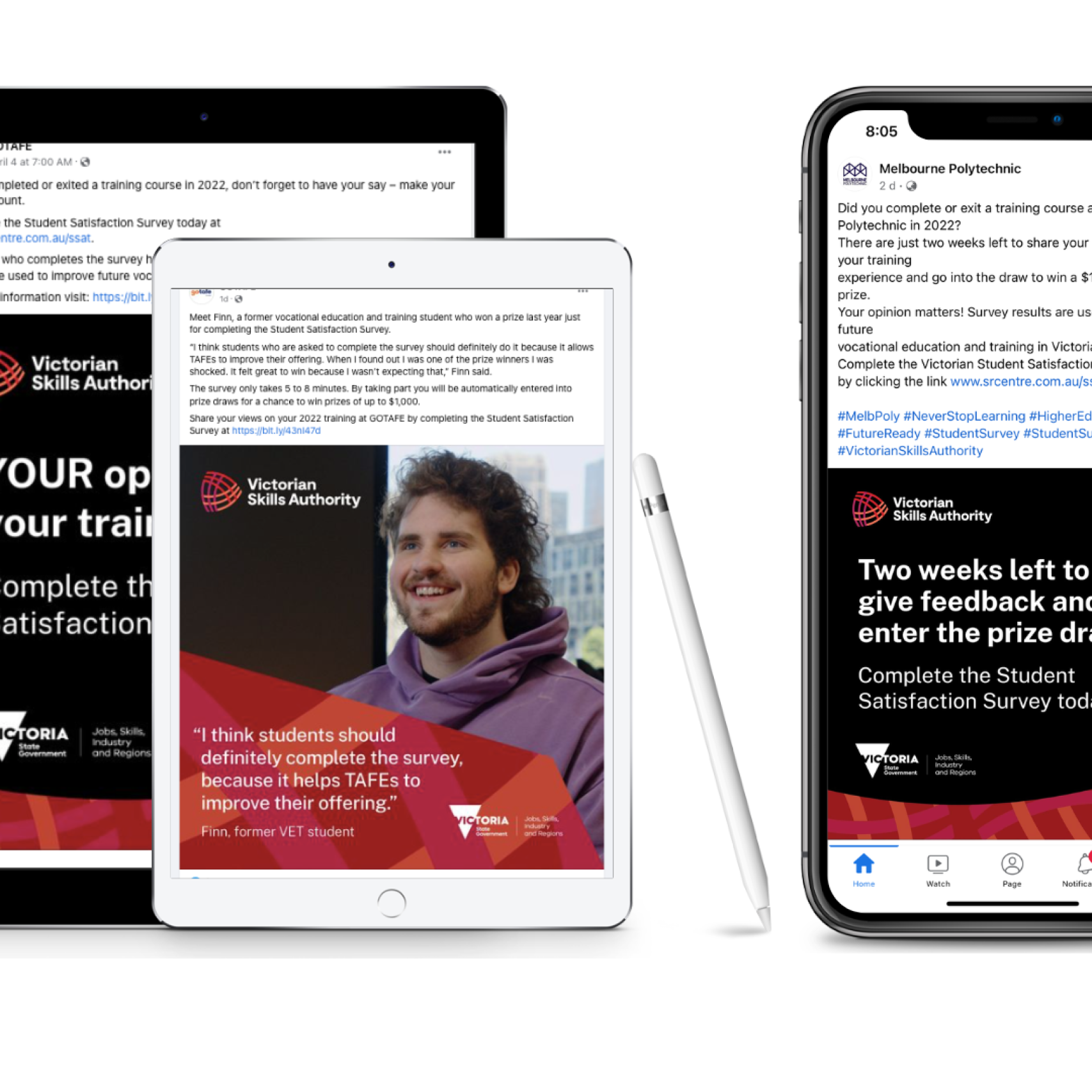 VSA Student Satisfaction Survey campaign collateral